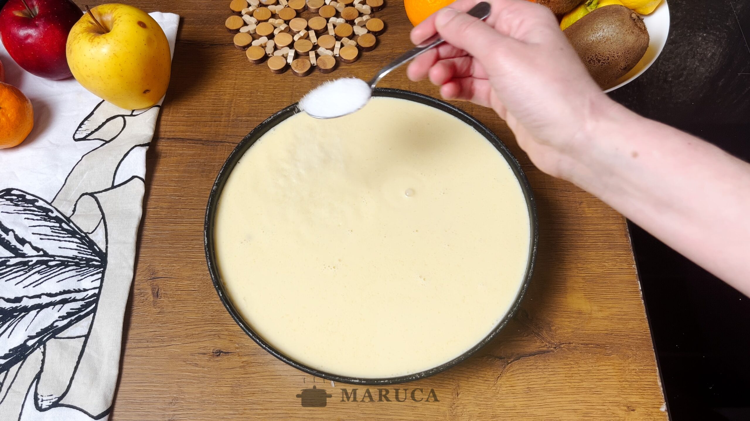 Porción de torta de manzana