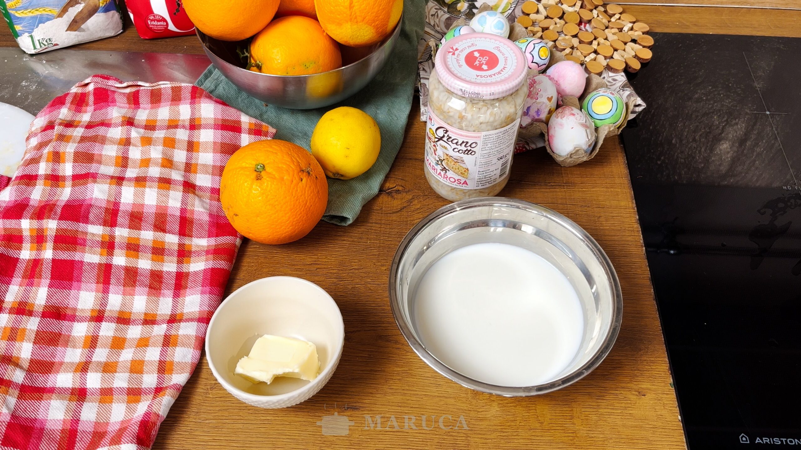 Pastiera napoletana - crema de grano coto lista