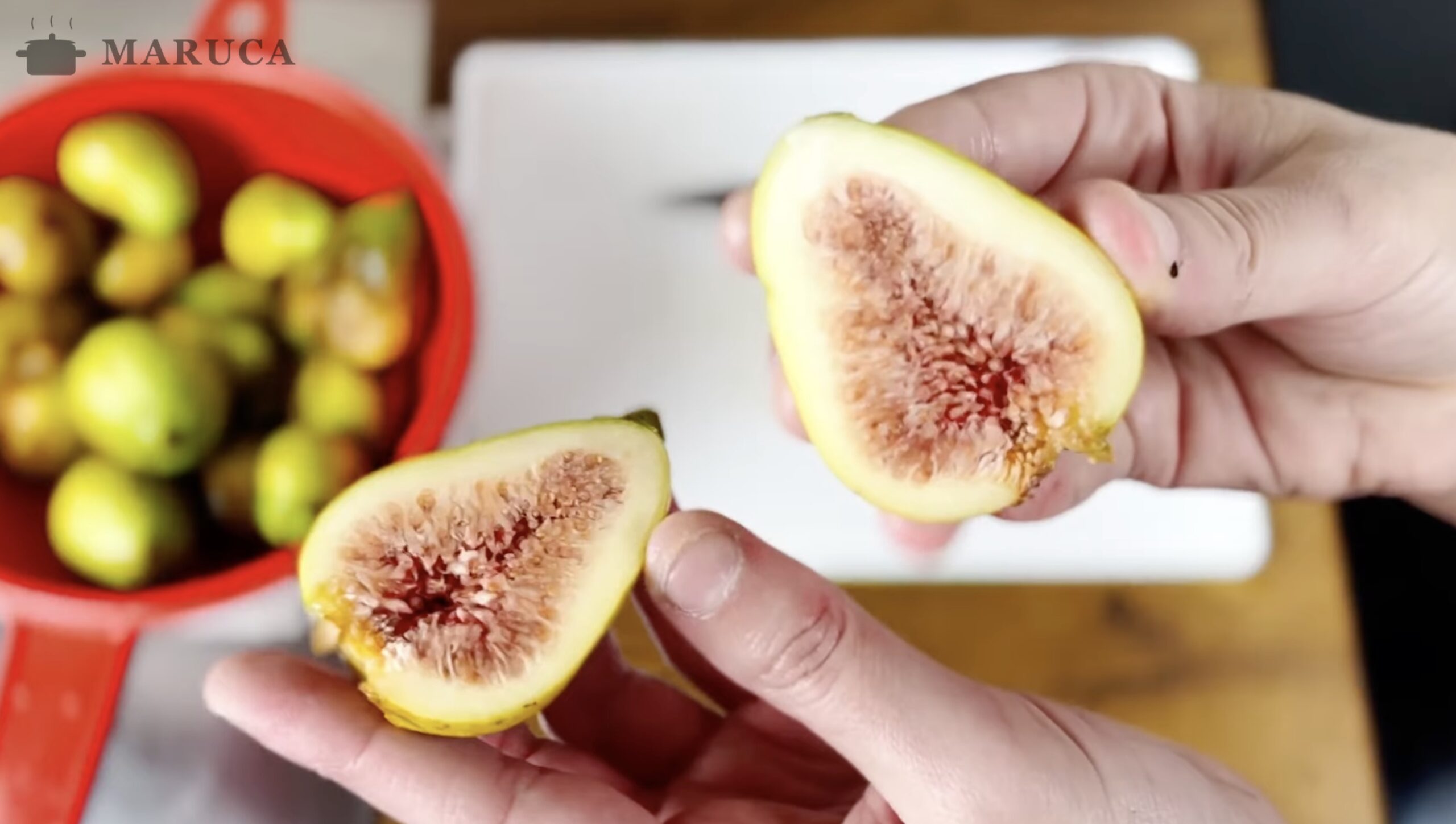 Higos cortados para cocinar