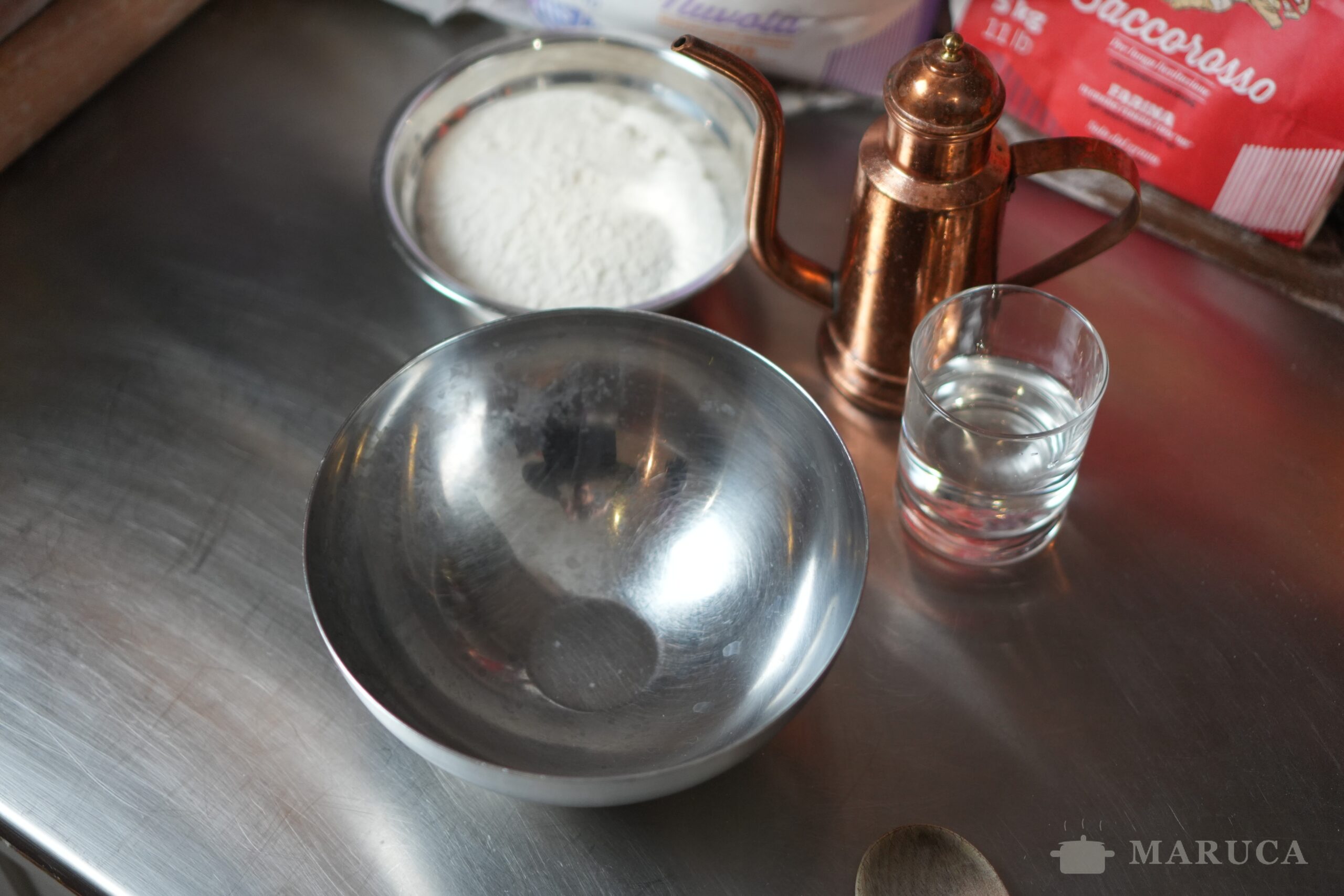 Ingredientes para la masa de pici