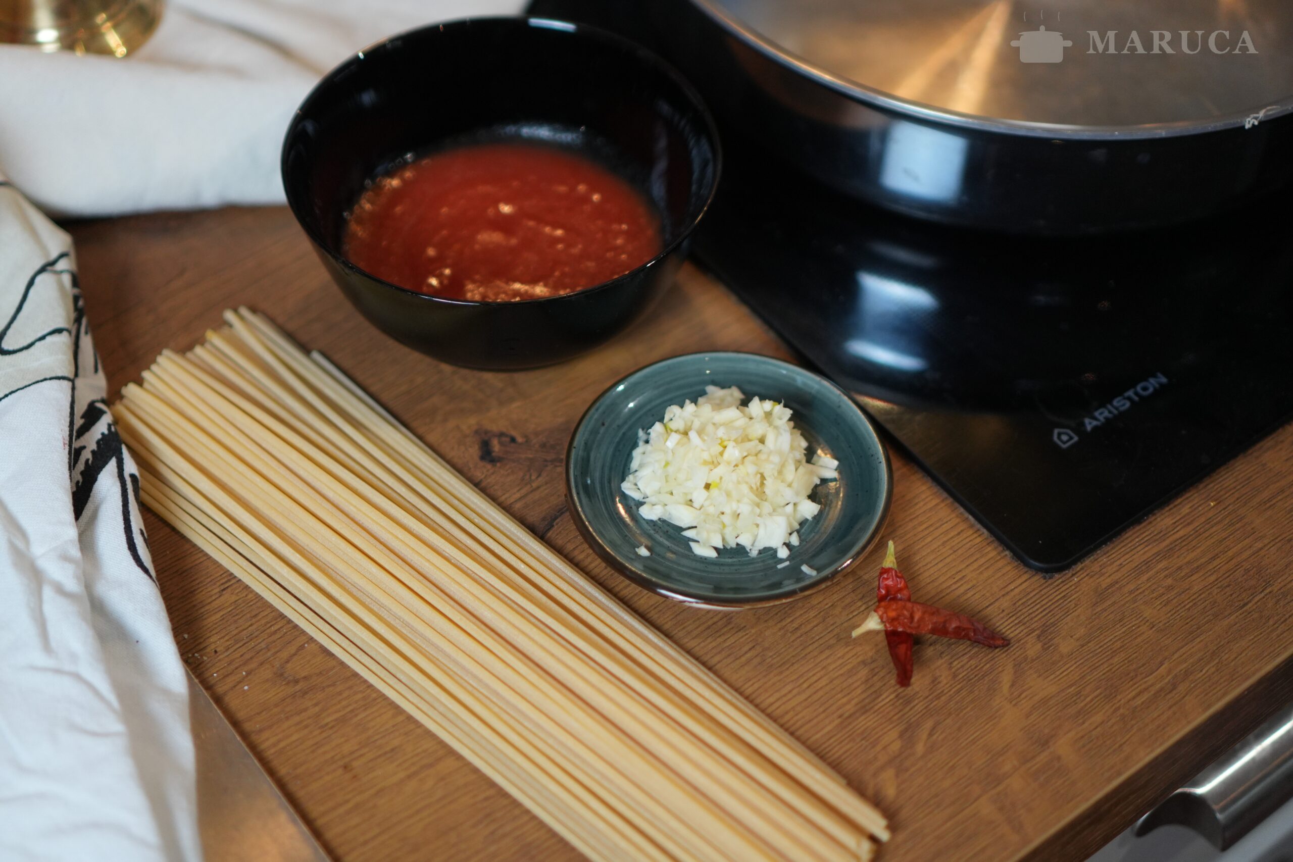Ingredientes para pasta all'Assassina