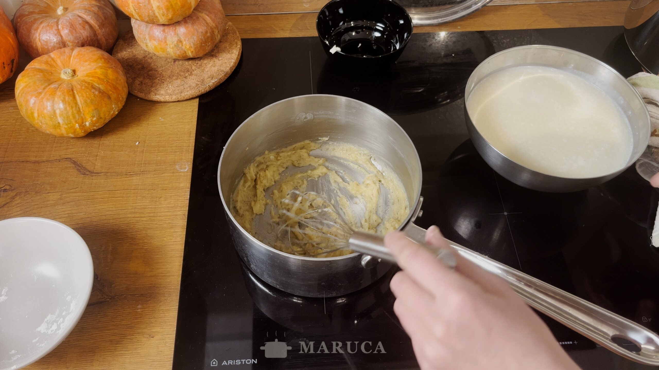 Preparando el roux para la salsa blanca