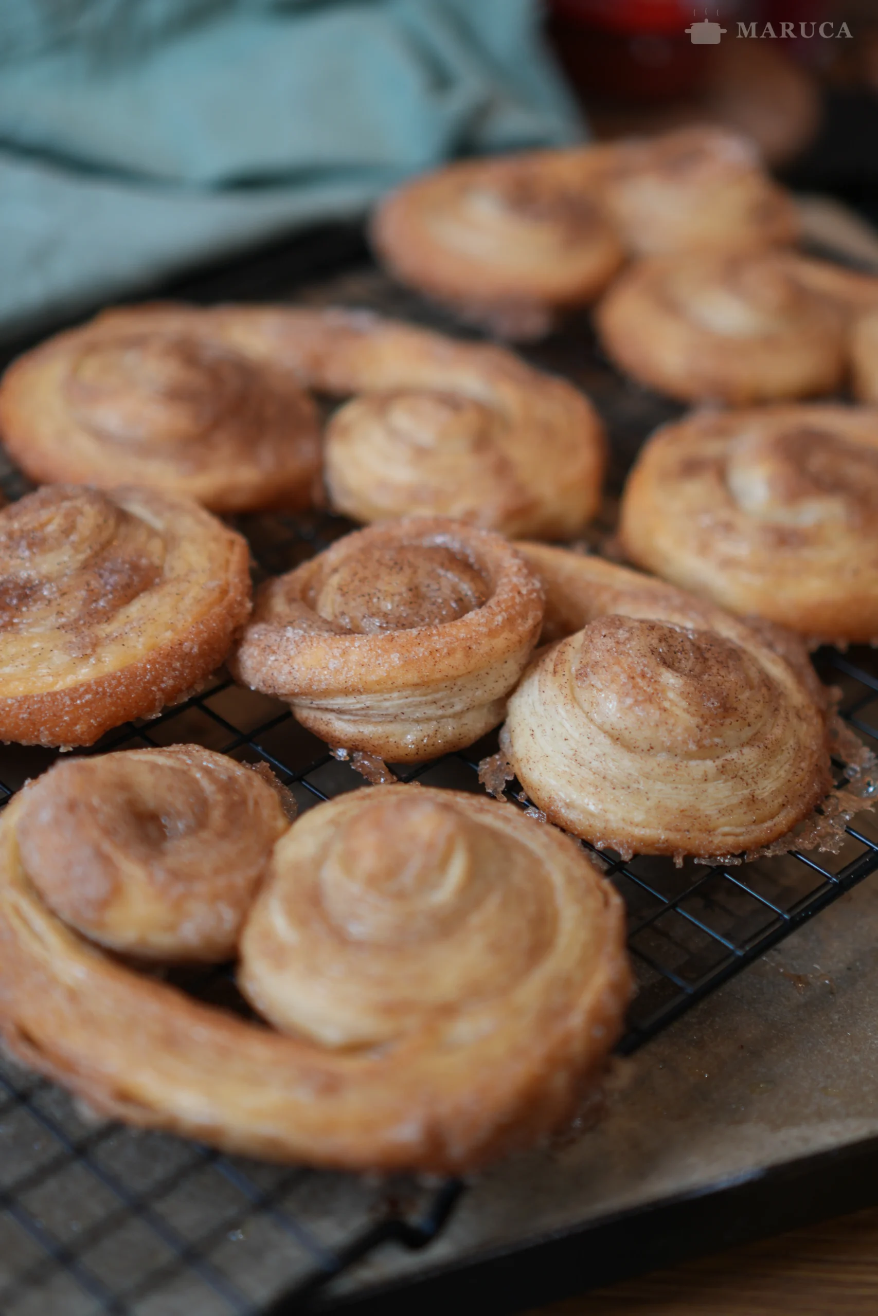 palmeritas hojaldradas con azúcar caramelizado